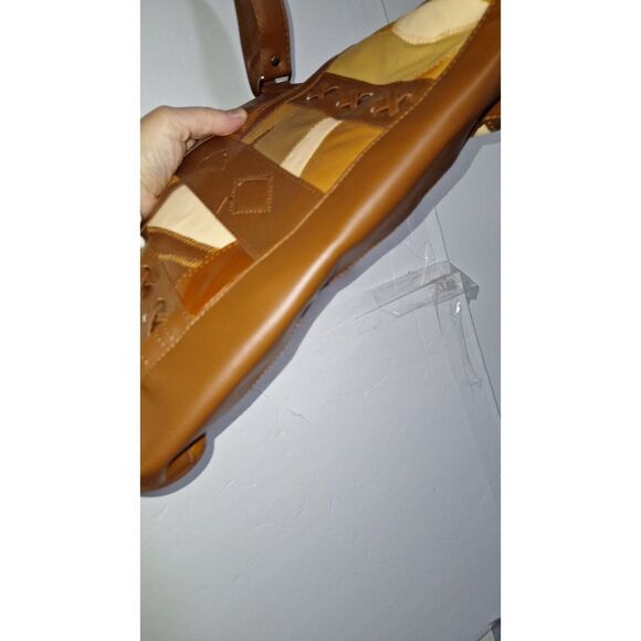 A Women's Leather Patchwork Shoulder Bag Purse Satchel Cowgirl Countrycore 3pc - Picture 5 of 15